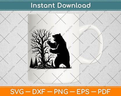 Angry Bear Vector Svg Digital Cutting File