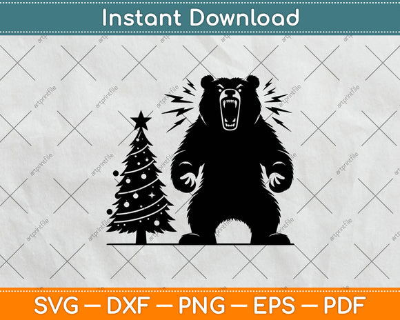 Angry Bear Svg Digital Cutting File