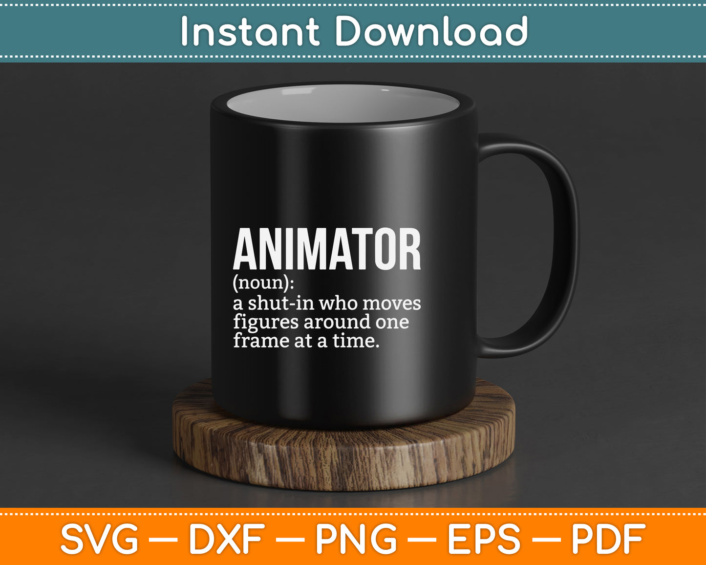 Creative animator typography SVG for cartoon artist, 2D animator, 3D designer, and animation lover printable file