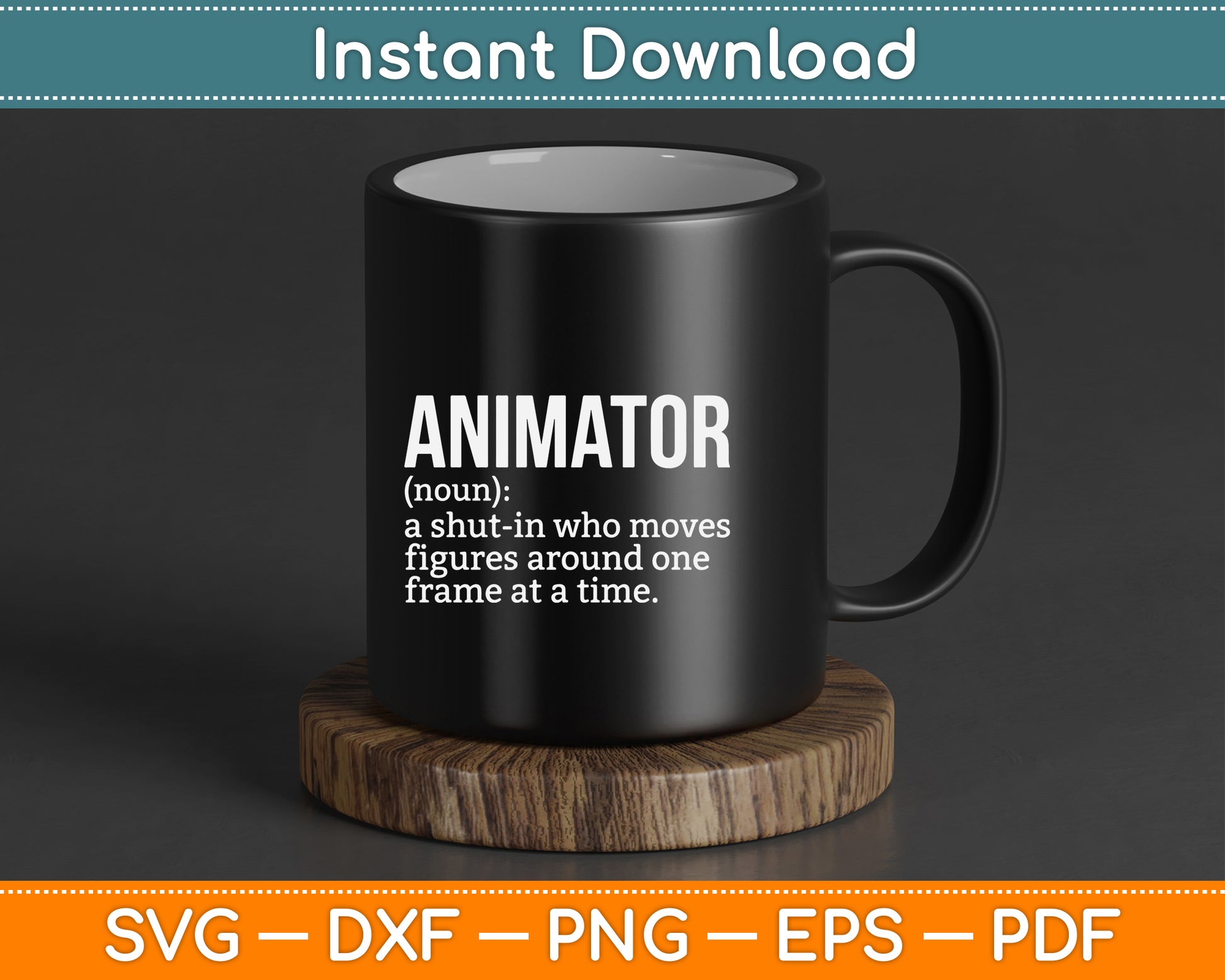 Creative animator typography SVG for cartoon artist, 2D animator, 3D designer, and animation lover printable file
