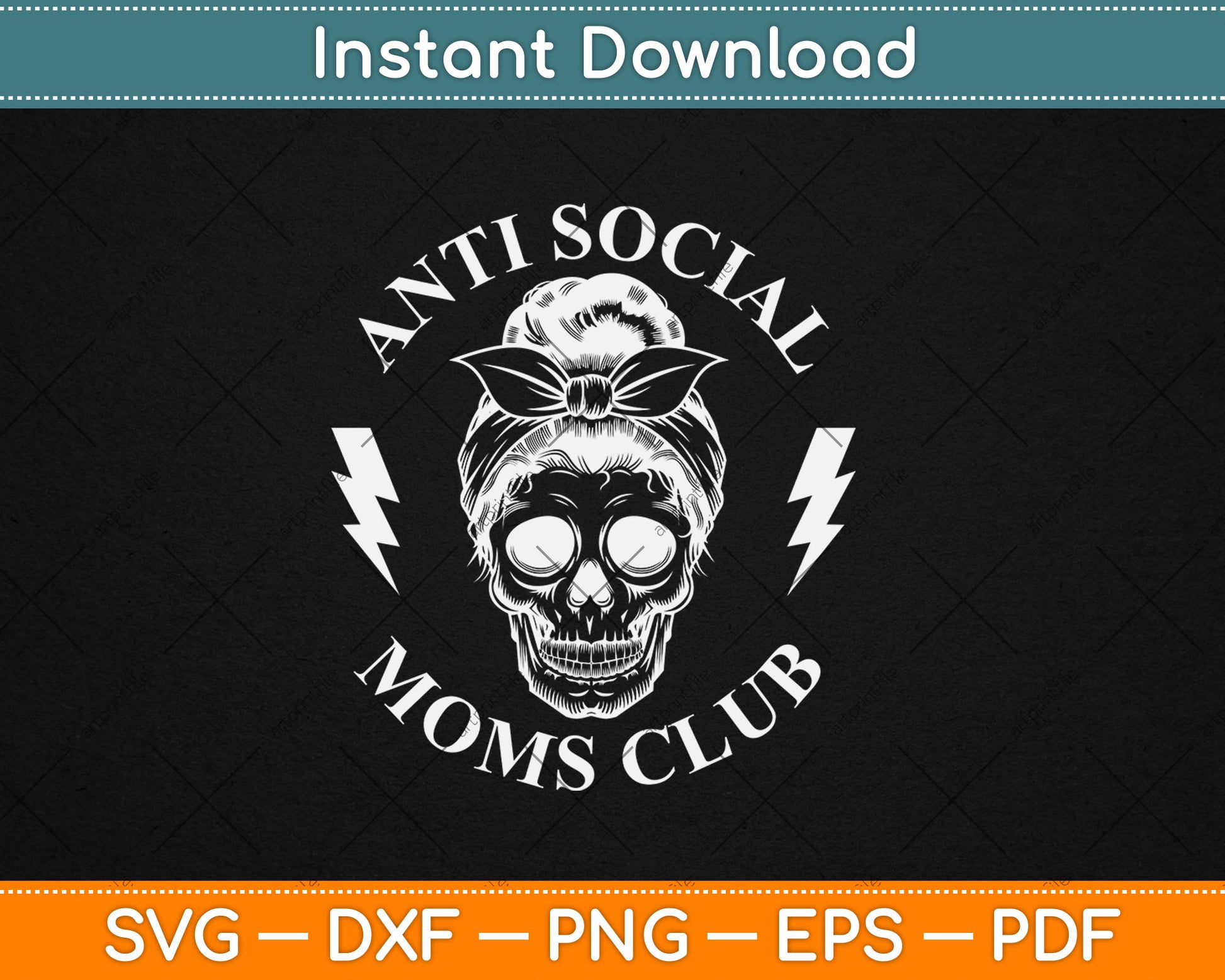 Anti Social Moms Club Mothers Day Svg Digital Cutting File