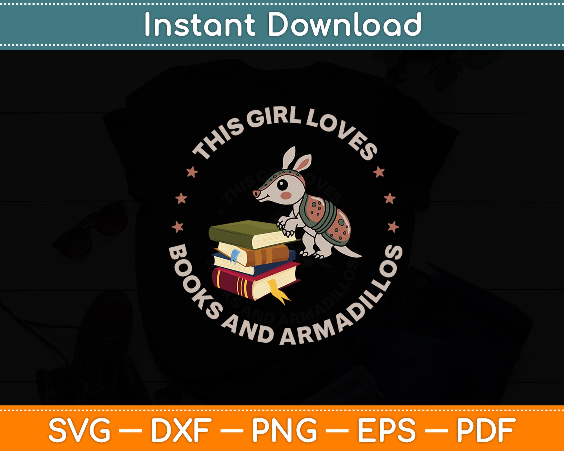 Armadillo Lover Possum Giant Armadillo Owner Wildlife Mammal Svg Png Dxf Cutting File
