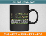 Retro Vintage Army Dad American USA Flag Father's Day Svg Digital Cutting File