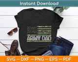 Retro Vintage Army Dad American USA Flag Father's Day Svg Digital Cutting File