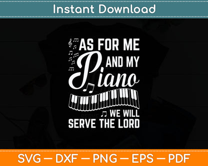 As For Me And My Piano Funny Piano Player Teacher Svg Digital Cutting File