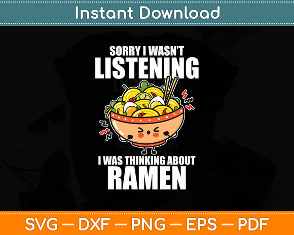 Asian Food Noodles Kawaii Bowl Of Ramen Funny Svg Digital Cutting File