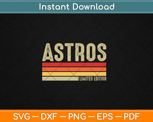 Astros Name Personalized Vintage Retro Gift Svg Digital Cutting File