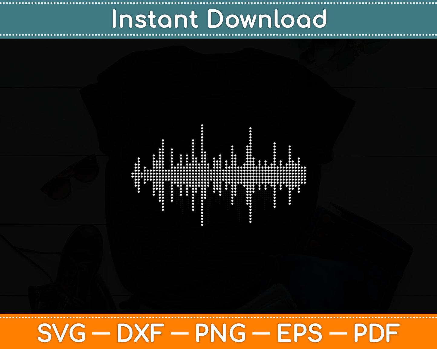 Audio Wave Sound Engineer Music Producer DJ Svg Digital Cutting File