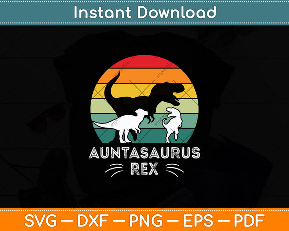 Auntasaurus Rex Vintage Dinosaur Svg Digital Cutting File