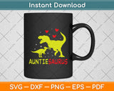 Auntiesaurus T-rex Auntie Saurus Dinosaur Svg Digital Cutting File