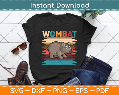 Vintage Retro Wombat Svg Png Dxf Digital Cutting File