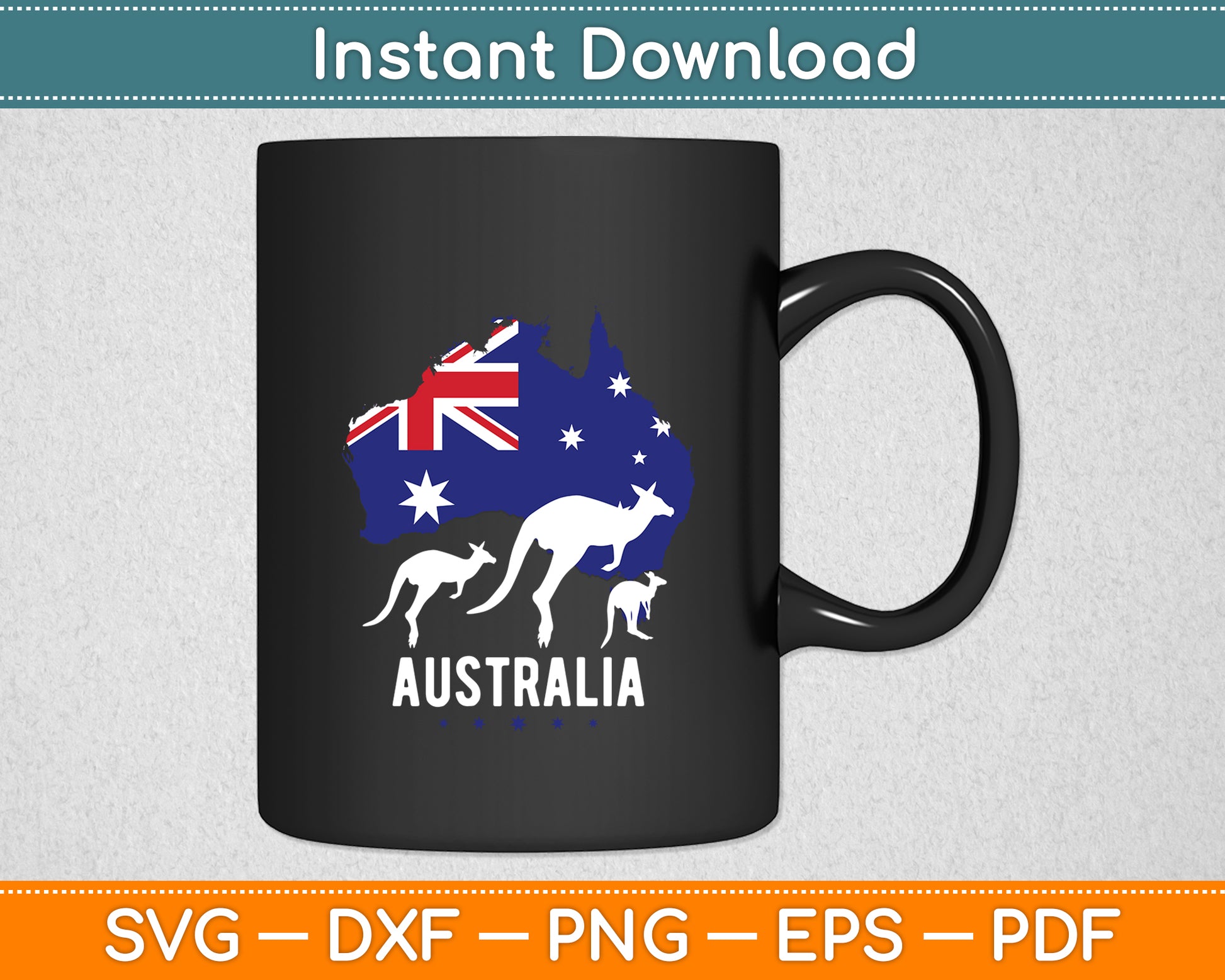 Australia - Kangaroo Australian Lover Wildlife Zoo Animal Svg Png Dxf Digital Cutting File