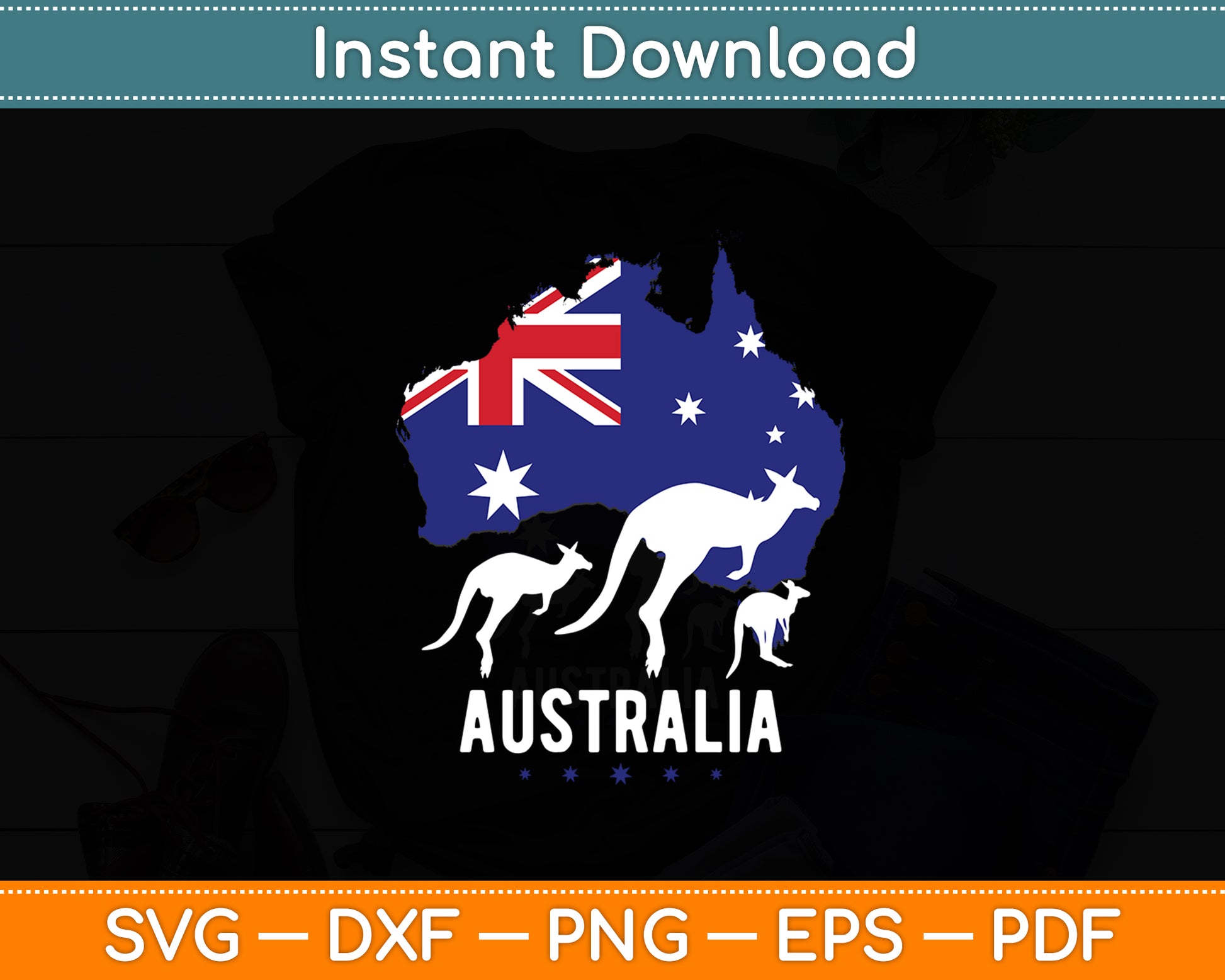 Australia - Kangaroo Australian Lover Wildlife Zoo Animal Svg Png Dxf Digital Cutting File