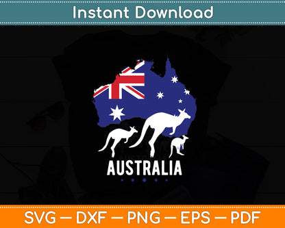 Australia - Kangaroo Australian Lover Wildlife Zoo Animal Svg Png Dxf Digital Cutting File