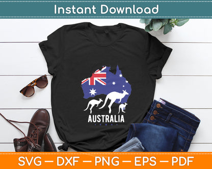 Australia - Kangaroo Australian Lover Wildlife Zoo Animal Svg Png Dxf Digital Cutting File