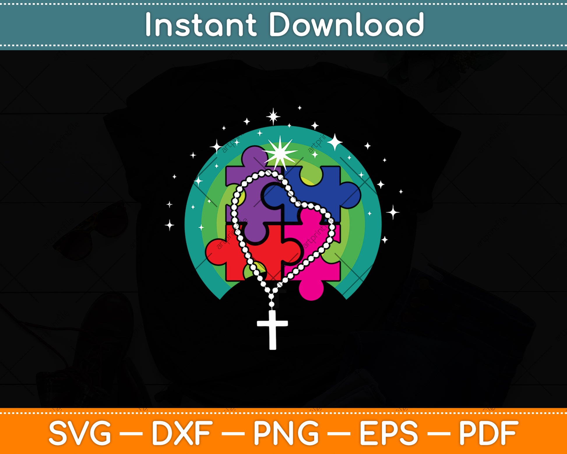 Autism Awareness Catholic Christian Autism Svg Digital Cutting File