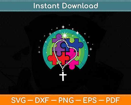 Autism Awareness Catholic Christian Autism Svg Digital Cutting File