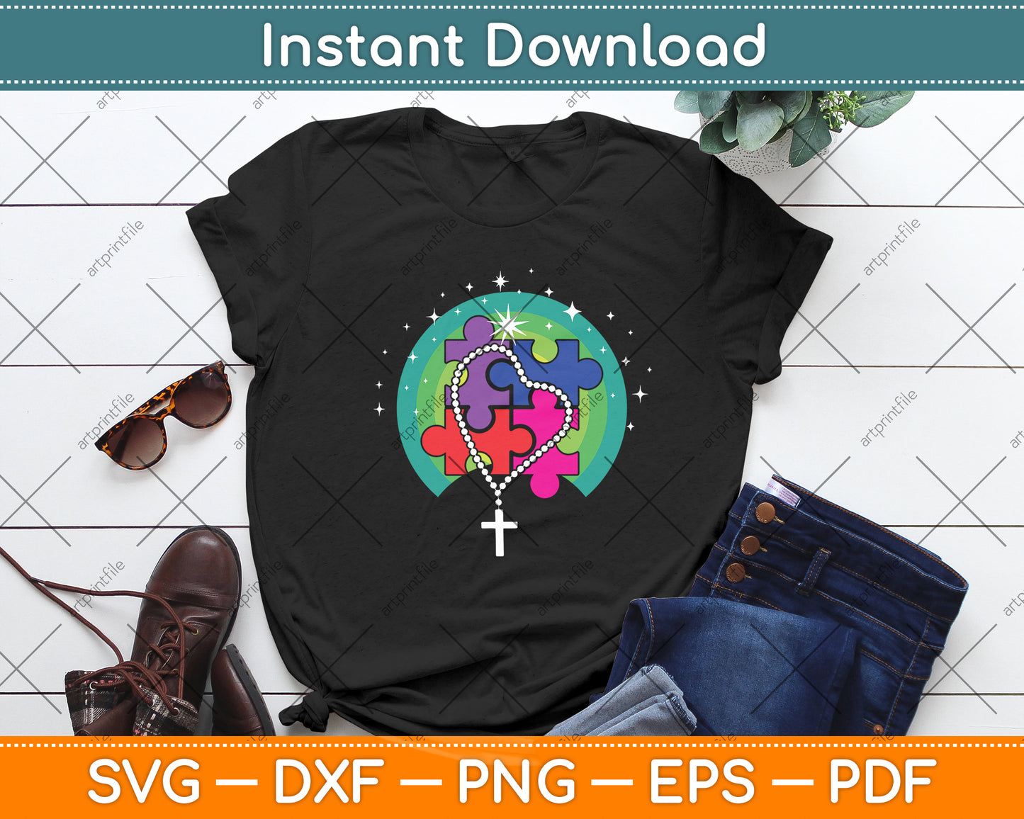 Autism Awareness Catholic Christian Autism Svg Digital Cutting File