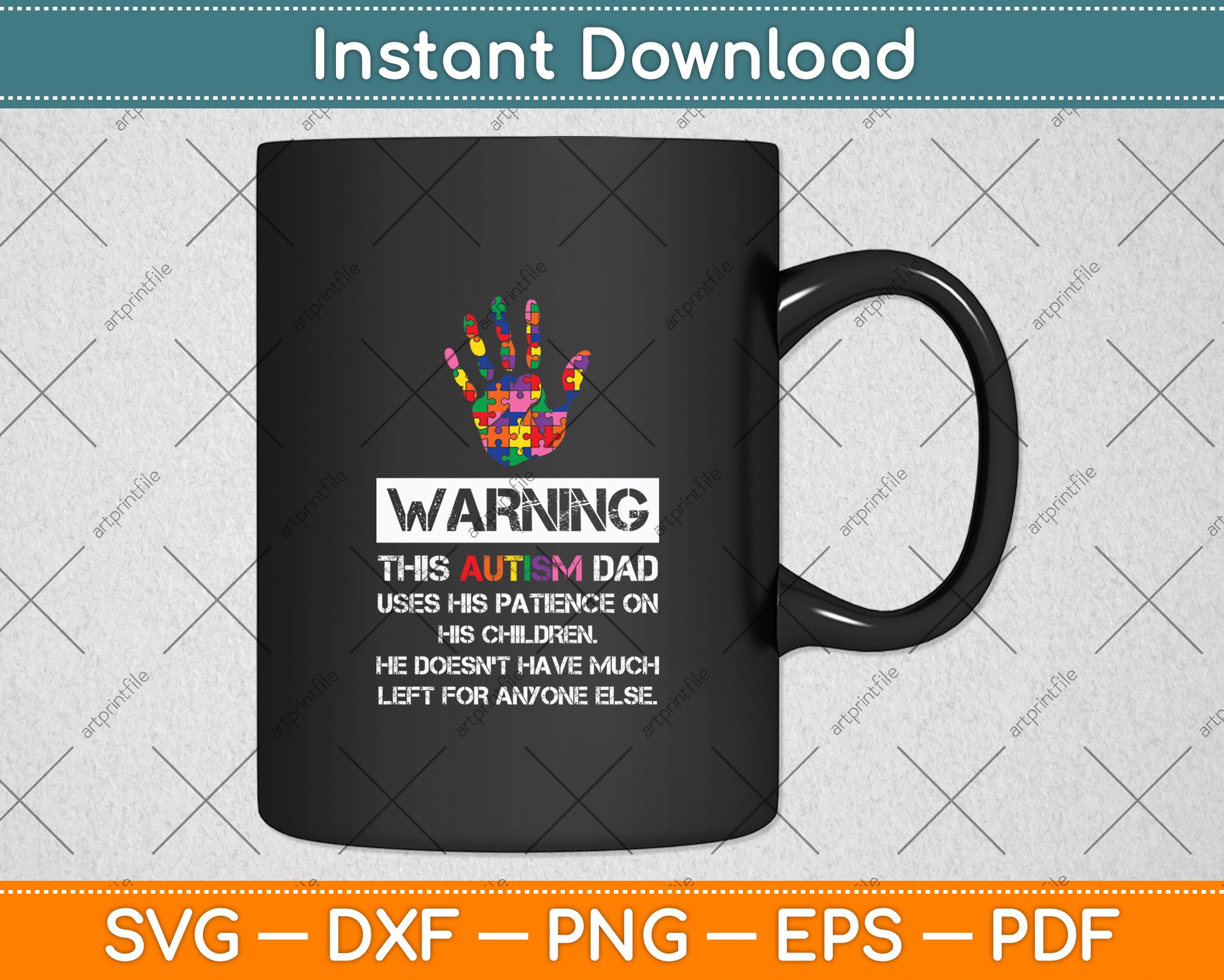 Autism Awareness Warning This Autism Dad Svg Digital Cutting File