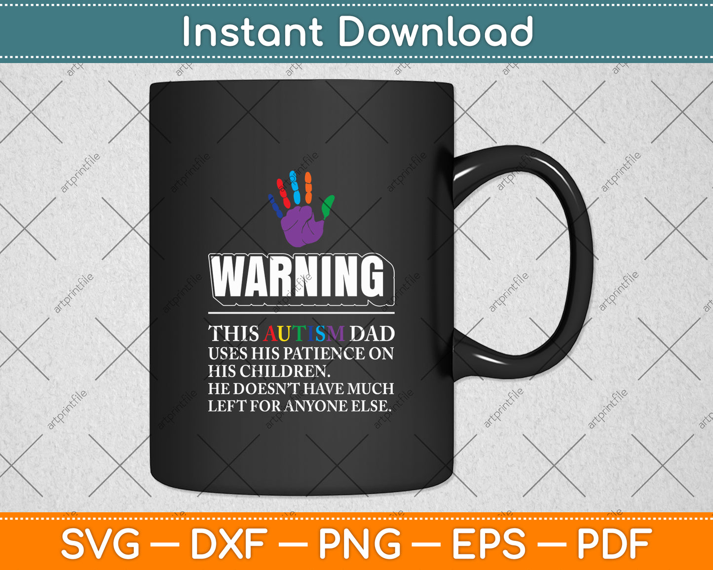 Autism Awareness Warning This Autism Dad Svg Digital Cutting File