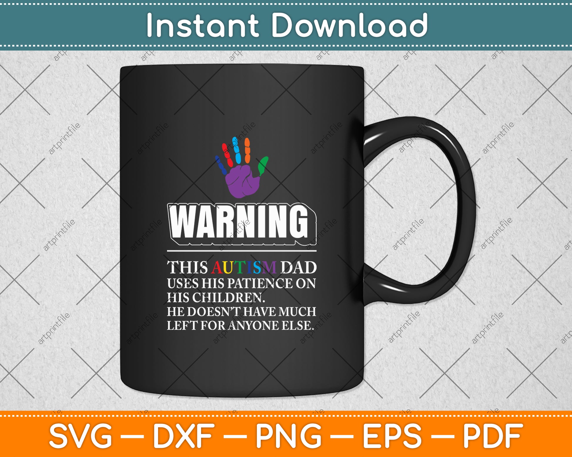 Autism Awareness Warning This Autism Dad Svg Digital Cutting File