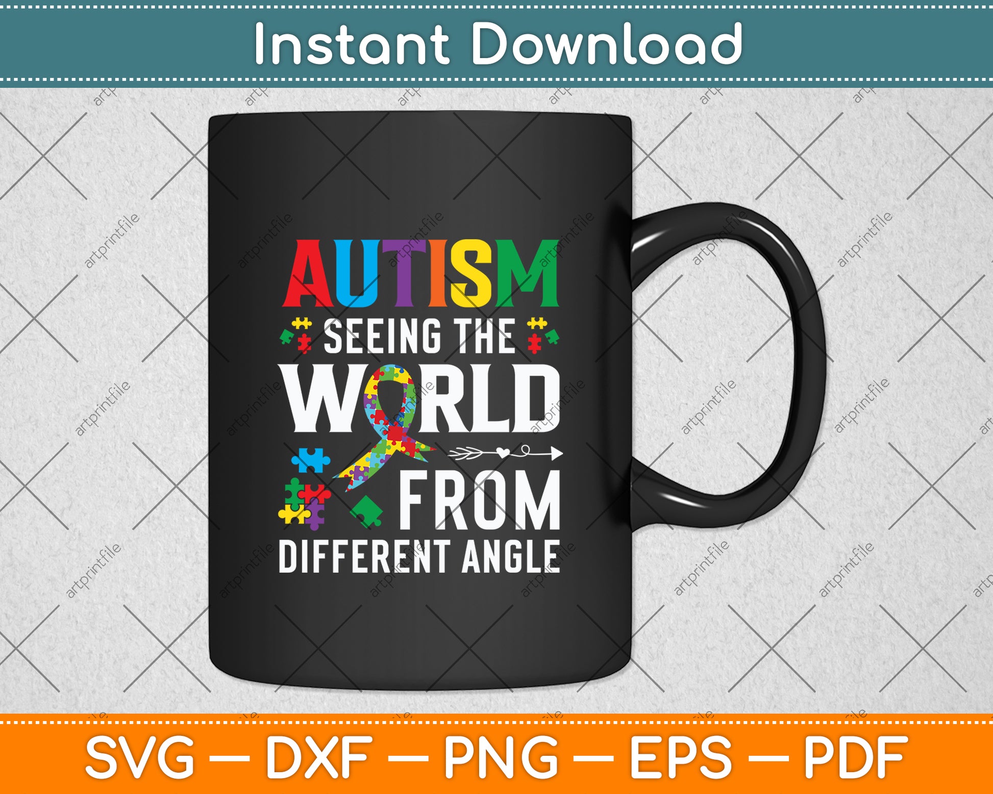 Autism Seeing The World From Different Angle Svg Digital Cutting File