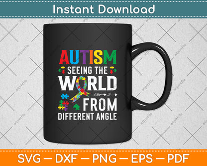 Autism Seeing The World From Different Angle Svg Digital Cutting File