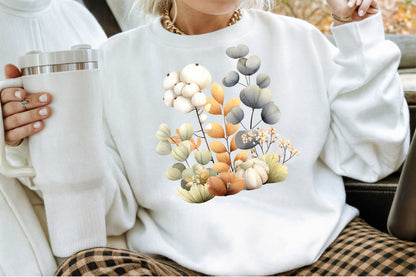 Autumn Boho Clipart PNG Bundle Fall Botanical