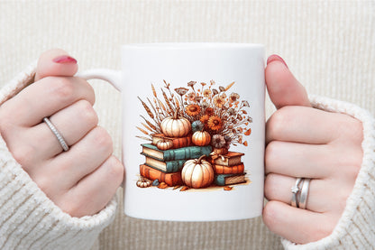 Autumn Books PNG Bundle Cozy Fall Book Lover Sublimation Clipart