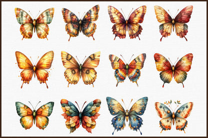 Autumn Butterfly PNG Bundle Fall Butterfly Sublimation Clipart