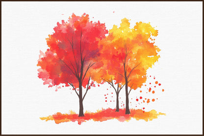Autumn Fall Clipart Bundle Watercolor Fall PNG Sublimation