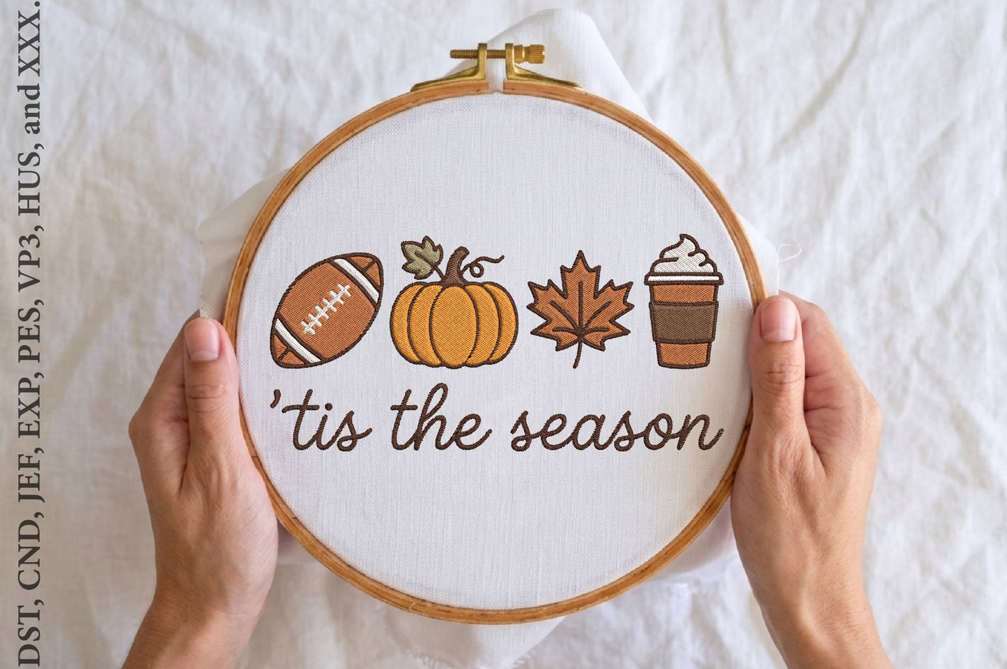 Autumn Embroidery Design – Beautiful Fall Machine Embroidery Pattern, Cozy Seasonal Embroidery Design