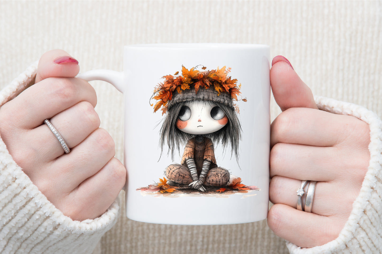 Autumn Gothic Voodoo Doll PNG Bundle Fall Halloween Clipart