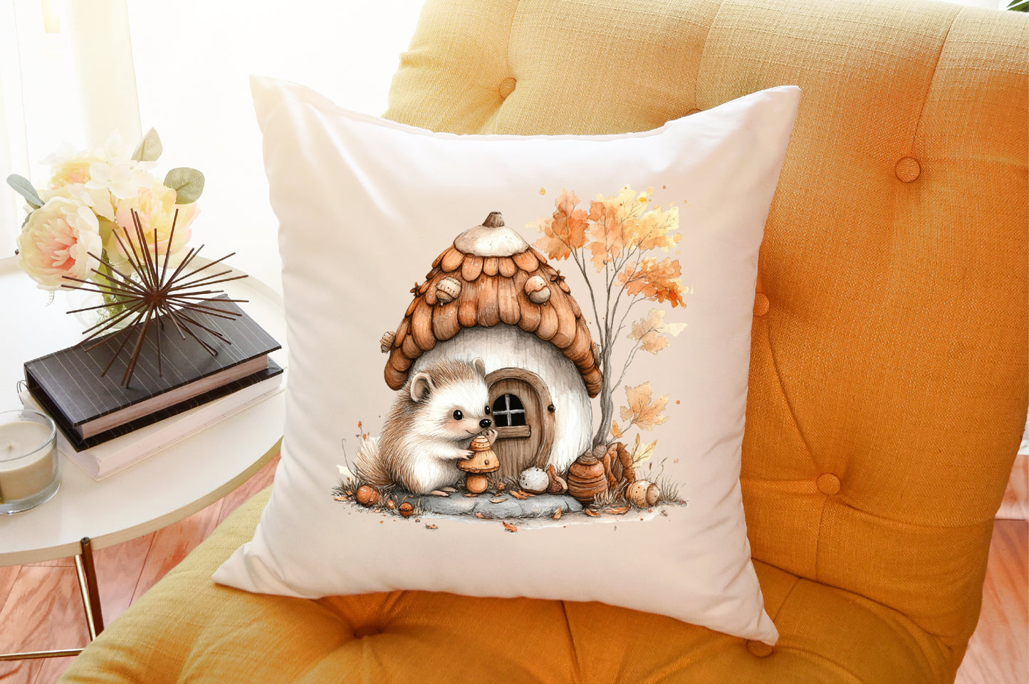 Autumn Hedgehog PNG Bundle Fall Hedgehog Sublimation Clipart