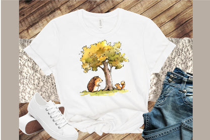 Autumn Hedgehogs PNG Bundle Fall Hedgehog Sublimation Clipart