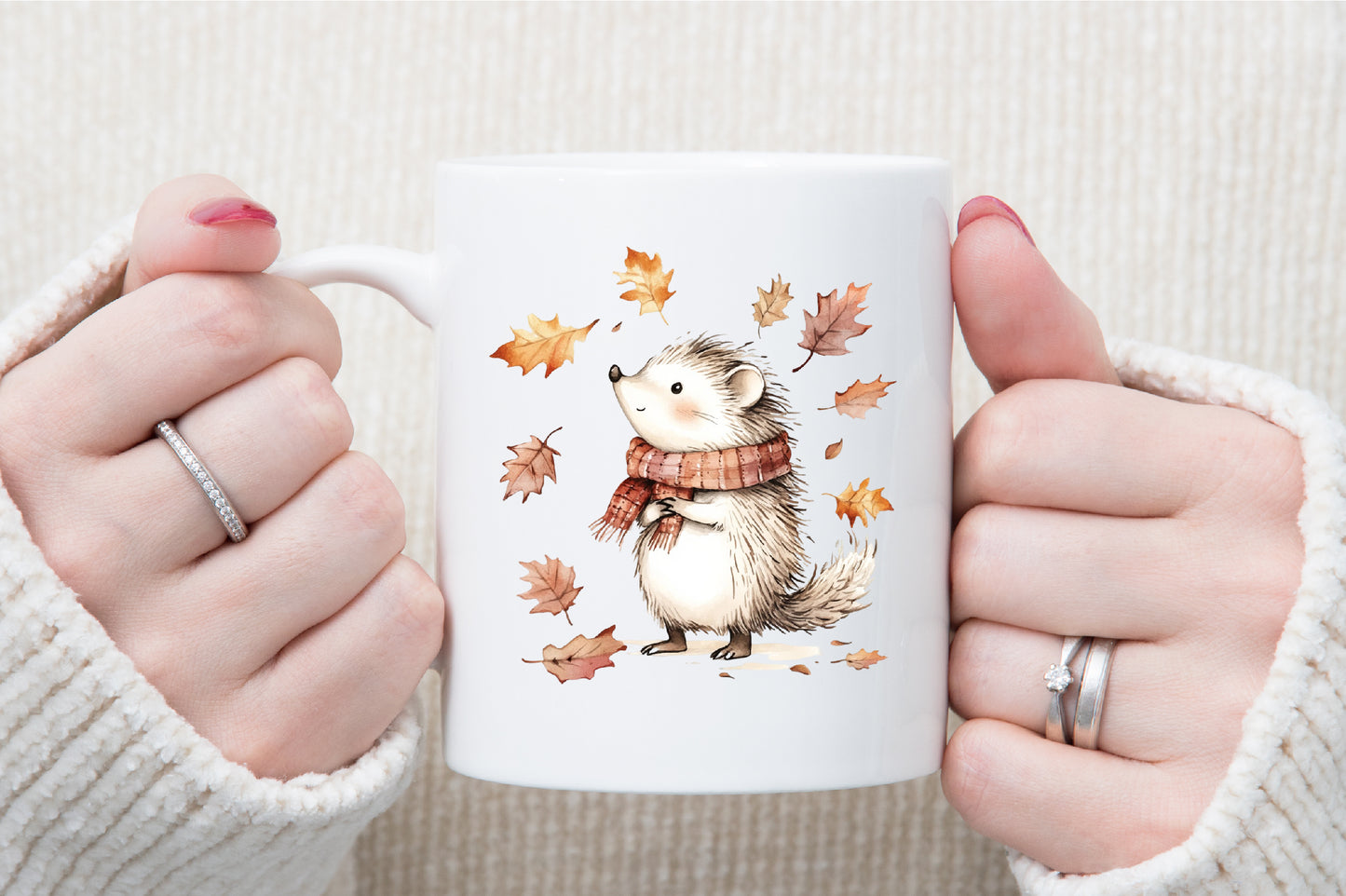 Autumn Hedgehogs PNG Bundle Fall Hedgehog Sublimation Clipart