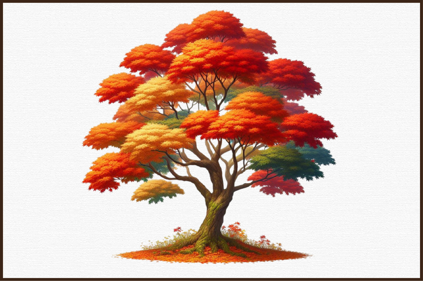 Autumn Maple Tree PNG Bundle Fall Tree Sublimation Clipart