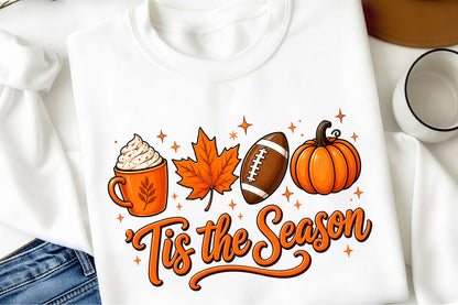 Autumn PNG Tis The Season Fall Pumpkin Harvest Sublimation