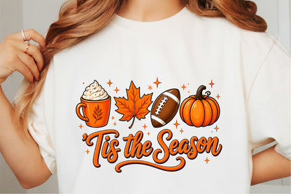 Autumn PNG Tis The Season Fall Pumpkin Harvest Sublimation