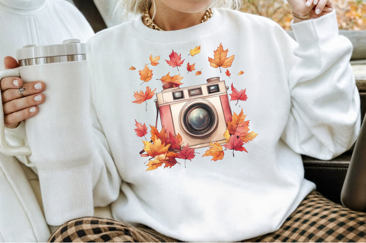 Autumn Photography PNG Bundle Fall Camera Sublimation Clipart
