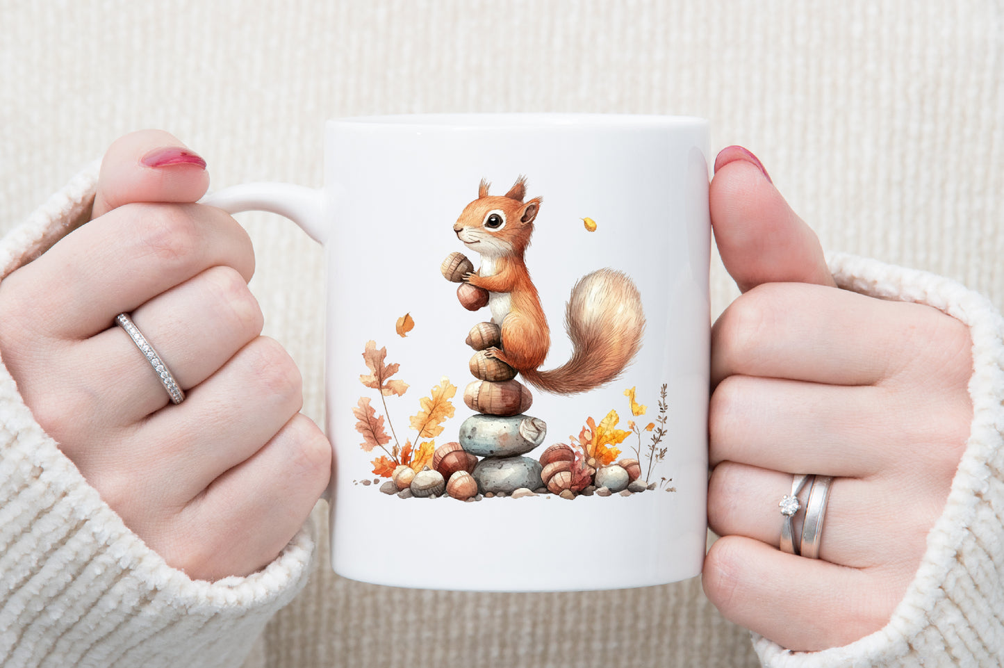 Autumn Squirrel PNG Bundle Fall Squirrel Sublimation Clipart