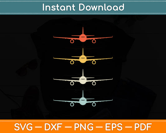 Vintage Retro Aviation Airplane Flying Airline Pilot Funny Svg Digital Cutting File