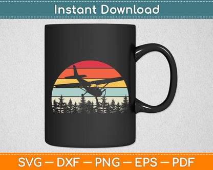 Vintage Biplane Aviator Pilot Svg Png Dxf Digital Cutting File