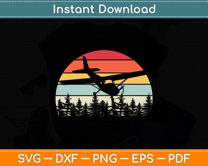 Vintage Biplane Aviator Pilot Svg Png Dxf Digital Cutting File