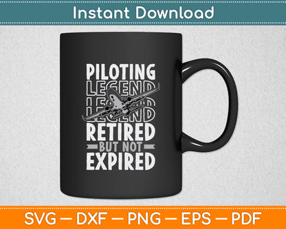Aviator Retired Flying Aircraft Aviation Fly Airplane Pilot Svg Png Dxf Digital Cutting File