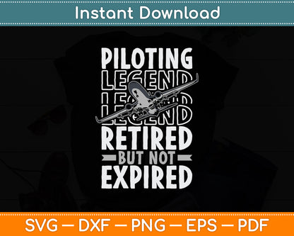 Aviator Retired Flying Aircraft Aviation Fly Airplane Pilot Svg Png Dxf Digital Cutting File