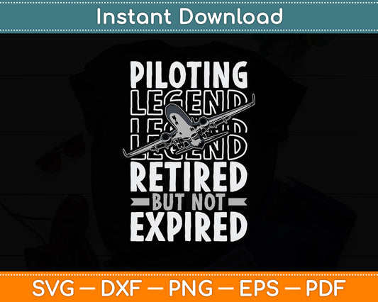 Aviator Retired Flying Aircraft Aviation Fly Airplane Pilot Svg Png Dxf Digital Cutting File