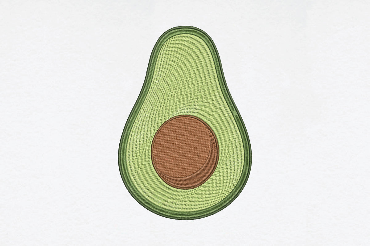 Avocado Embroidery Design