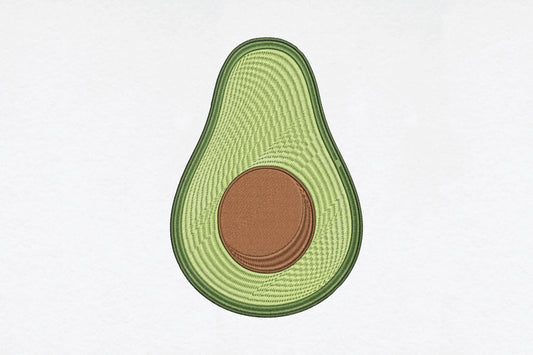 Avocado Embroidery Design