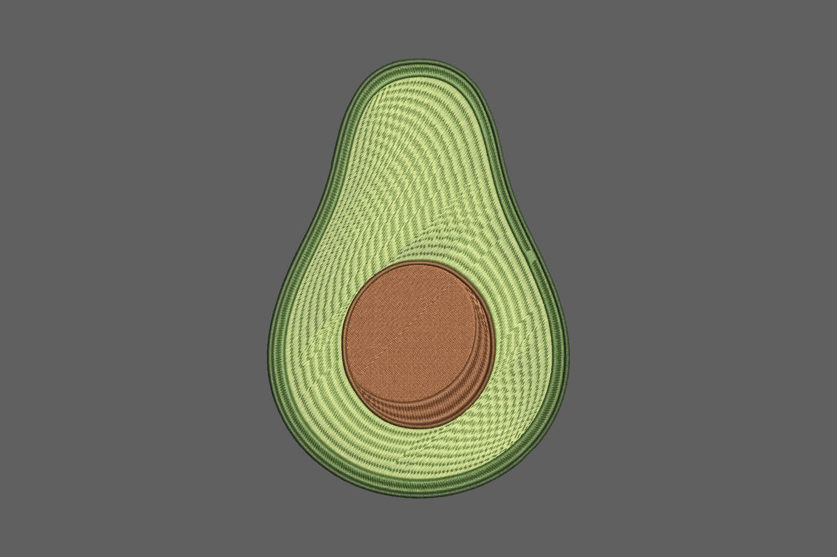 Avocado Embroidery Design
